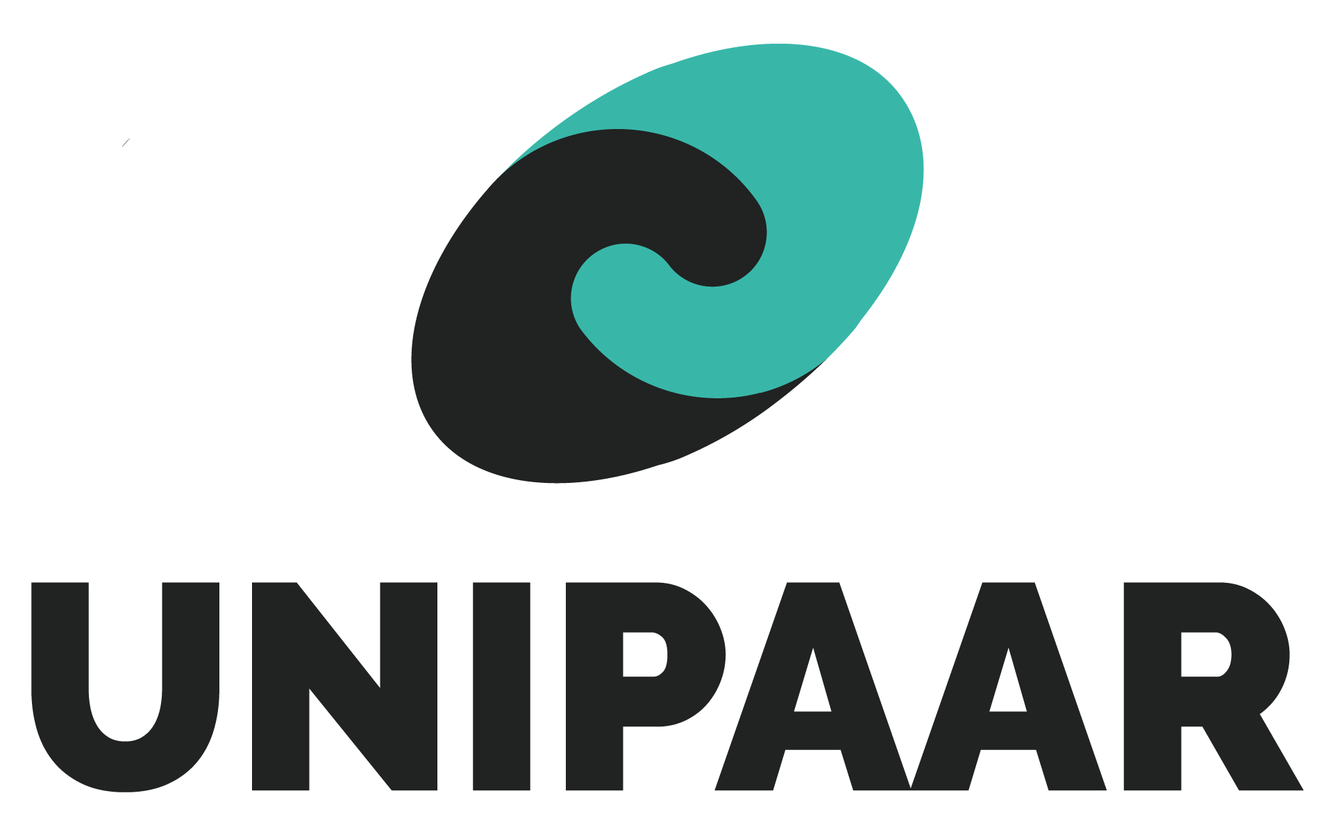 logo unipaar : ballon de rugby vert et noir avec texte "unipaar" noir